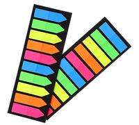 VALICLUD Pestañas Adhesivas Pet Autoadhesivas 20 Colores Fluorescentes y Marcadores para Libros, Útiles Escolares y Oficina, Etiquetas Índice para Notas, Revistas y Carpetas, Resistentes