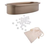 VALICLUD Piedra para Hornear Pan de Gres 500 G Bolsa y Bandeja Dorada, Pesas para Masa de Tarta Reutilizables, Distribución Uniforme del Calor para Horno Doméstico