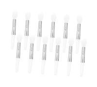 VALICLUD Pinceles De Silicona Para Labios 12 Unidades Mango Ergonómico, Aplicadores Portátiles Para Maquillaje y Bálsamo Labial, Set Compacto Para Mujeres y Niñas