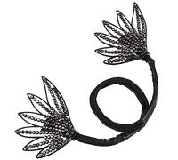 VALICLUD Pinza para Hacer Moños de Pelo Giratoria Negra Hoja, Accesorio Cabello Mujer, Diadema Retorcida Práctica para Peinados Diarios y Deporte, Herramienta Moldeadora para Moños