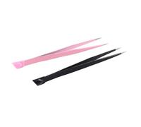 VALICLUD Pinzas Adhesivas Fáciles de Usar y Portátiles de Acero Inoxidable para Manicura Diseño de Doble Cabeza, 2 Piezas para Uso Personal y Profesional