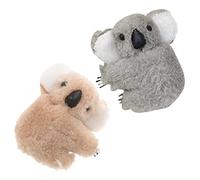 VALICLUD Pinzas Cabello De Koala 2 Unidades Tamaño Pequeño Diseño De Peluche Para Mujeres y Niñas Cabello Fino Uso Diario y Ocasiones Obsequios Colores Caqui y Gris
