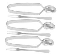 VALICLUD Pinzas para Caracoles De Acero Inoxidable Compactas y Ergonómicas, Juego De 6 Piezas Tenedores para Comer Caracoles, Herramienta Práctica para Mariscos Gastronomía Francesa