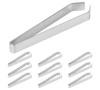 VALICLUD Pinzas para Espinas de Pescado de Acero Inoxidable Juego de 10 Piezas Pinzas Planas para Extraer Espinas y Pelos de Cerdo y Aves Herramienta de Cocina Precisa para Desespinar y
