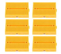 VALICLUD Placa de Pruebas Electrónica Micro Abs Amarillo 6 Piezas, Pequeña Placa de Experimentos sin Soldadura para Prototipos y Conexión de Circuitos, Kit Práctico para Proyectos
