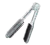 VALICLUD Plancha de Pelo Transparente Flash de Tiza Peine de Doble Cara para Alisar el Cabello de Mujer Herramienta de Peluquería para Peinar el Cabello