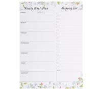 VALICLUD Planificador Magnético Semanal para Comidas 52 Hojas de Papel y Diseño Doble, Bloc Desprendible para Lista de Compras, Adecuado para Nevera y Organización Familiar