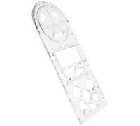 VALICLUD Plantilla de Dibujo Multifuncional Transparente Regla Geométrica Giratoria para Estudiantes Herramienta de Dibujo y Medición Escolar Kit de Materiales para Arquitectura