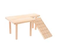 VALICLUD Plataforma de Madera Sólida para Hámster con Rampa, Soporte para Jaulas y Tanques, Adecuado para Pequeños Roedores Que Fomentan la Actividad y Enriquecen Su Hábitat