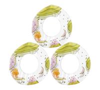 VALICLUD Plataforma Flotante Inflable para Tortugas 3 Unidades Área para Tomar el Sol y Descanso Diseño Pequeño Color Sandía Material PVC Resistente para Terrarios y Acuarios