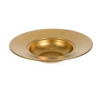 VALICLUD Plato de Acero Inoxidable para Pasta y Carne, 26 CM, Diseño Retro Italiano en Dorado, Plato Profundo para Sopas y Postres, Adecuado para Cenas y Eventos