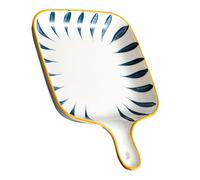 VALICLUD Plato de Cerámica para Horno Resistente y Reutilizable Plato para Ensalada y Postre Diseño Nórdico con Acabado Madera Apto para Comidas Calientes y Frías para Uso Doméstico y