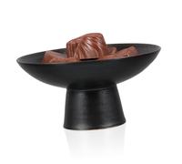 VALICLUD Plato de Cerámica Retro de Alta Base para Servir Alimentos y Frutas Bandeja Decorativa de Almacenamiento Cocina Diseño Vintage y Elegante para Pasteles y Snacks