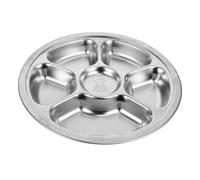 VALICLUD Plato Dividido de Acero Inoxidable Compartimentos para Control de Porciones, Diseño Profundo Adecuado para Cocinas Comerciales y Picnics