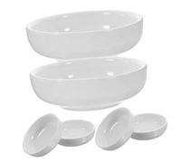 VALICLUD Platos Redondos de Cerámica para Salsa de 6 Piezas 8X2.5 Cm Plato para Aperitivos Resistente y de Limpiar para Fiesta y Cocina