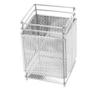 VALICLUD Porta Palillos Colgante Escurridor de Acero Inoxidable, Recipiente para Palillos, Color Plata, para Cocina y Almacenamiento de Utensilios