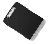 VALICLUD Portapapeles Multifuncional A4 Carpeta Sellada Negra, Porta Documentos para Oficina y Escuela, Soporte Rígido para Escritura y Almacenamiento Seguro de Archivos