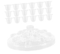 VALICLUD Portavasos De Silicona De Color Soporte Redondo Con Múltiples Agujeros Para Vasos De Pigmento Transparente Para Tinta De Tatuaje y Suministros De Micropigmentación
