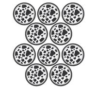 VALICLUD Posavasos para Coche Antideslizantes Estampado de Vaca y Gemas de Imitación 10 Unidades Inserto para Portavasos Almohadillas Interiores Decorativas para Vehículo