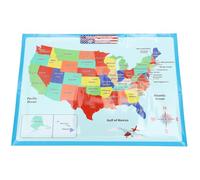 VALICLUD Póster de Mapa de Estados Unidos, Carteles Educativos Preescolares, Póster Portátil y Resistente para Aprendizaje Infantil, Decoración de Aula y Hogar, Estilo Varios estilos