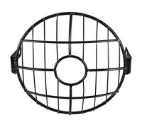 VALICLUD Protector de Faro Delantero de Motocicleta Estilo Vintage, Cubierta de Malla Metálica Redonda Central, Accesorio Exterior de Hierro Resistente para Mejora Estética y Protección