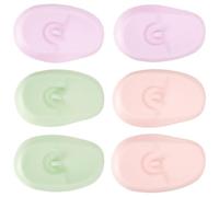VALICLUD Protectores Auditivos para Tinte de Cabello de Silicona, Orejeras Impermeables para Peluquería en 3 Pares (rosa Claro, Morado Claro, Verde Claro) para Protección contra Calor