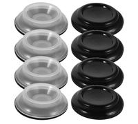 VALICLUD Protectores de Suelo y Suelos de Madera para Patas de Piano 8 Piezas Copas de Ruedas de Piano Abs Eva Antideslizantes Silenciosos Negro Redondos
