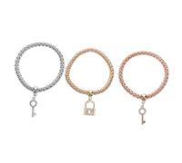 VALICLUD Pulsera Con Colgante De Llave Colgantes De Tres Colores Billetera De Dibujos Animados Juego Pulsera Clave Traje De Tres Colores Abanico De Borlas Decoración Aleación De Zinc