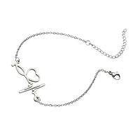 VALICLUD Pulsera De Latidos Geométrica Ajustable De Acero Para Mujer y Adolescentes En San Valentín 4 Pulgadas