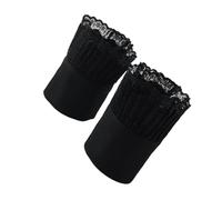 VALICLUD Puños de Encaje Mangas Postizas Ajustables y Desmontables Negro Accesorio Delicado para Muñecas para Mujeres en Vestidos de Boda y Exhibiciones de Maniquí