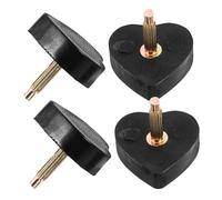 VALICLUD Puntas de Tacón en Forma de Corazón para Reparar Zapatos de Tacón Alto, Tapas de Talón Negras Núcleo Grueso y Fino, Accesorios para Calzado Femenino, Reparación y Reemplazo