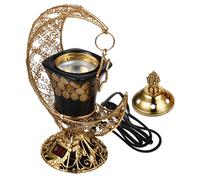 VALICLUD Quemador Eléctrico de Incienso de Oriente Quemador de Mesa Retro para Aromaterapia y Decoración del Hogar Resistente y Elegante Unidad Voltaje