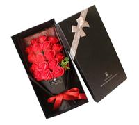 VALICLUD Ramo De Rosas Caja De Arreglo Floral Rosas Boda Día De La Madre Decoración Ramo De Flores Pétalos De Rosa Jabón Flor De Ducha Jabón Festival Plástico