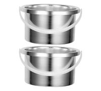 VALICLUD Recipiente Interior de Aluminio para Calentador Eléctrico de Cera 500 Ml, 2 Piezas para Depilación Profesional y Uso Doméstico, Cuenco Compacto para Derretir Cera Calentamiento