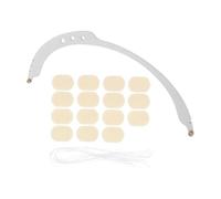 VALICLUD regla permanente de cejas regla de formación de cejas plantilla de cejas pegatinas regla de belleza de silicona plantilla moldeadora de cejas aleación de aluminio Silver