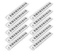 VALICLUD Regla Transparente de Plástico 15 Cm Regla Recta Diseño de Teclado de Piano y Notas Musicales Paquete de 10 Unidades para Estudiantes y Material Escolar