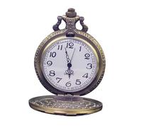 VALICLUD Reloj de Bolsillo de Cuarzo Vintage Bronce Cadena Decorativa para Hombre Uso Diario Tamaño Grande Estilo Retro