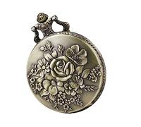 VALICLUD Reloj de Bolsillo Diseño Creativo de Rosa de Cuarzo Cadena de Aleación Retro Ligero y Preciso, Adecuado para Obsequio o Colección