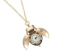 VALICLUD Reloj De Bolsillo Forma De Escarabajo Dorado Colgante Vintage Retro Artesanal Decorativo Unisex para Uso Diario Diseño Único