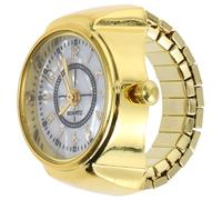 VALICLUD Reloj de Dedo Digital de Cuarzo Anillo Dorado Mini Reloj Pequeño para Mujer y Hombre Accesorio de Moda Versátil para Fiestas y Uso Diario