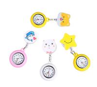 VALICLUD Reloj De Enfermera De Aleación Extensible Colgante De Dibujos Animados para Profesionales De Salud Esfera Visible Ajustable 4 Piezas (números 5, 13, 15, 19)