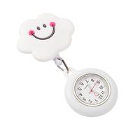 VALICLUD Reloj de Enfermera Telescópico Portátil de Silicona White Diseño Adorable y Funcional para Doctoras y Enfermeras