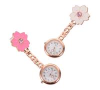 VALICLUD Reloj de Enfermería Compacto y Ligero Movimiento de Cuarzo | Esfera de Vidrio Transparente, Diseño de Flor de Cerezo, Estilo Elegante Moderno, para Guardias y Exámenes