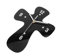 VALICLUD Reloj para Decoración Moderna de Habitación Infantil de Pared Silencioso Forma de Cruz en Acrílico Negro y Sala de Oración
