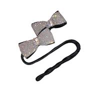 VALICLUD Rizador de Pelo Bowknot para Mujer Donut Bun Shaper Forma de Dona y Lazo de Gemas de Imitación para Crear Moños Postizos y Buñolera el Cabello