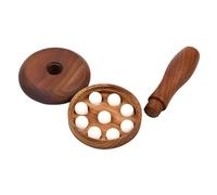 VALICLUD Rodillo de Masaje Manual de Madera para Cuello y Espalda Masajeador de 9 Bolas Herramienta de Relajación para Muslos y Pies Muscular Portátil