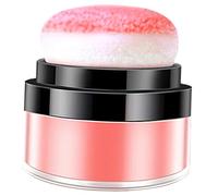 VALICLUD Rubor Polvo Suelto Coral Esponja de Maquillaje Maquillaje Mineral para Mejillas y Rostro Diario Portátil para Mujeres Control de Grasa