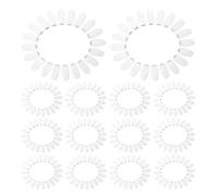 VALICLUD Rueda de Muestra Ovalada para Manicura Transparente de Plástico 20 Puntas para Exhibir Muestras de Esmalte de Uñas, Accesorio Profesional para Salón y Arte de Uñas