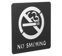 VALICLUD Señal de Prohibido Fumar Autoadhesiva Resistente al Agua Tamaño Mediano Color Negro para Oficinas Baños y Espacios Públicos Adhesivo Duradero para Advertencia Antitabaco