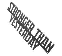 VALICLUD Señal Metálica Motivacional Stronger Than Yesterday para Decoración de Gimnasio Casa Cartel Inspirador Resistente Mural Deportivo para Motivar Entrenamientos